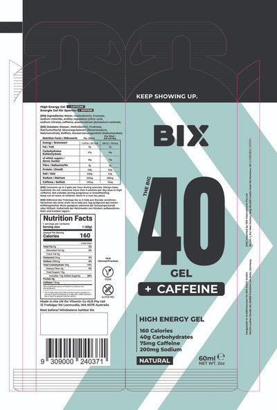 Bix Big 40 gel caffeinated
