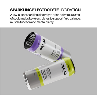 PILLAR Sparkling Electrolyte Hydration Can (2 Flavours)