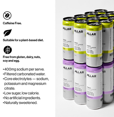 PILLAR Sparkling Electrolyte Hydration Can (2 Flavours)