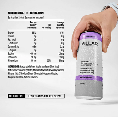 PILLAR Sparkling Electrolyte Hydration Can (2 Flavours)